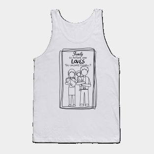 Family is anyone who loves you unconditionally (Black) Tank Top